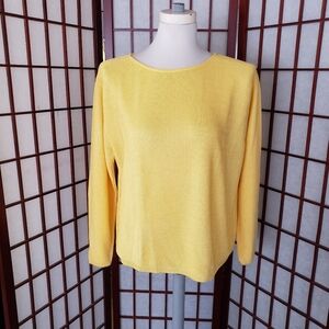 Chico's Design Sunny Yellow Knit Top
